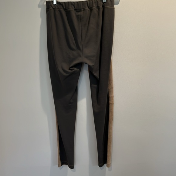 Suede front pants with knit back - Picture 2 of 2